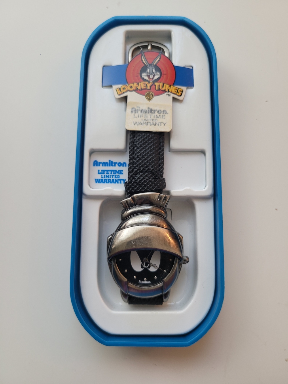 VTG 1997 Armitron Looney Tunes Marvin the Martian Helmet Watch NOS Full Box Set